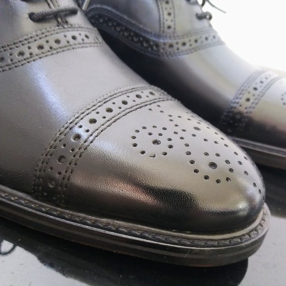Johnston & Murphy Men\'s Daley Cap Toe in Cool Looking Black Full Grain Leather main image 6